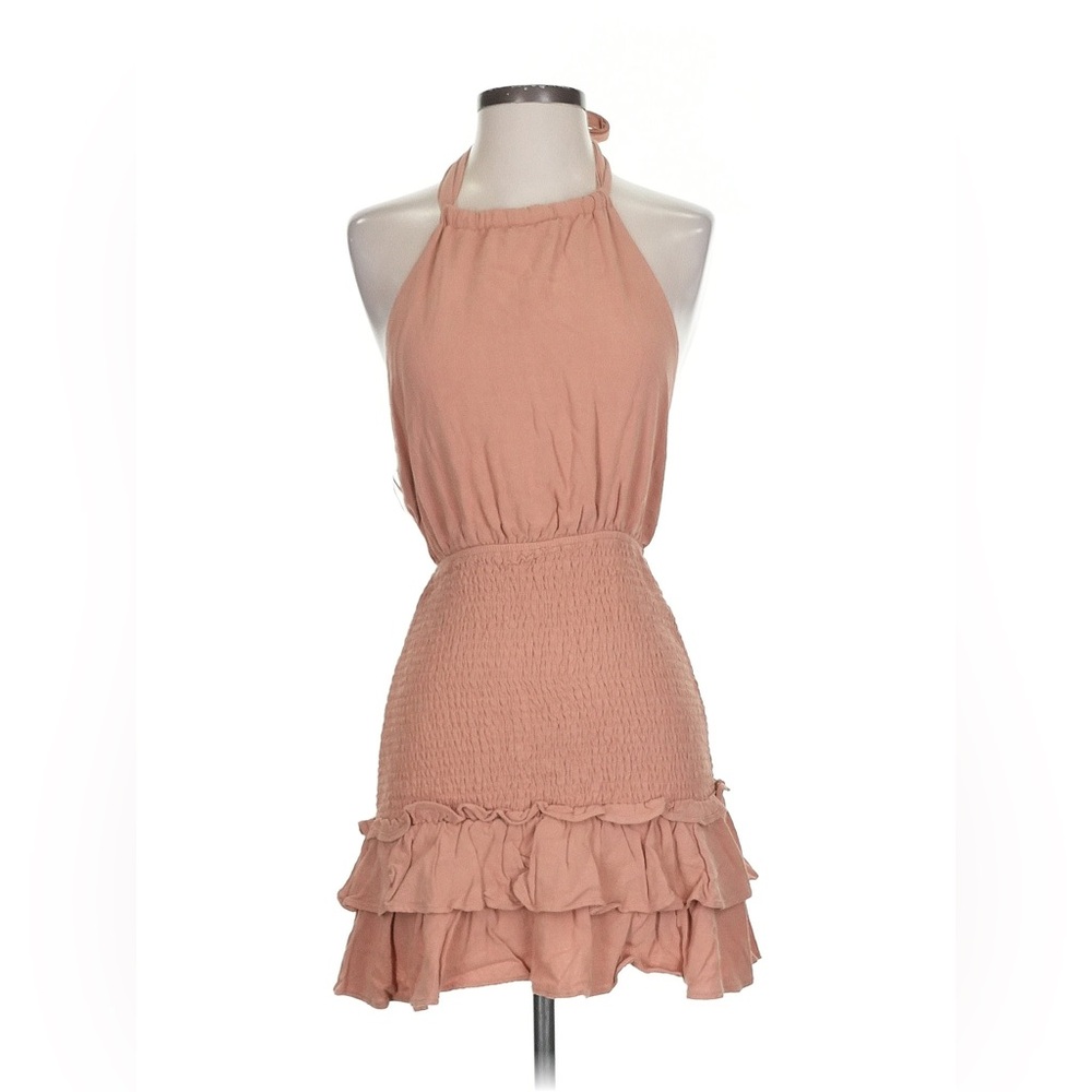 Mable Halter Mini Dress Smocked Tiered Skirt - Picture 5 of 6